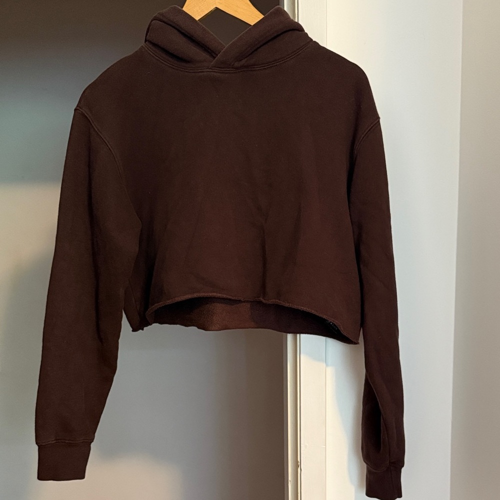 Artizia TNA Dark Brown Cropped Hoodie